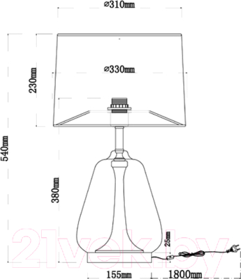 Прикроватная лампа Arte Lamp Padova A2404LT-1SM