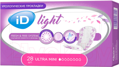 Прокладки урологические ID Light Ultra Mini