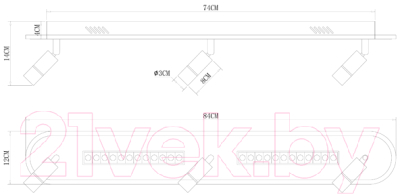 Спот Arte Lamp Pisces A2220PL-3GO