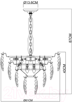 Люстра Arte Lamp Lilly A4070LM-9GO