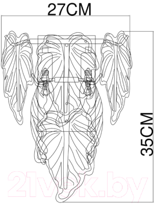 Бра Arte Lamp Lilly A4070AP-2GO