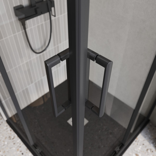 Душевой уголок BelBagno Luce-A-2-90-C-NERO