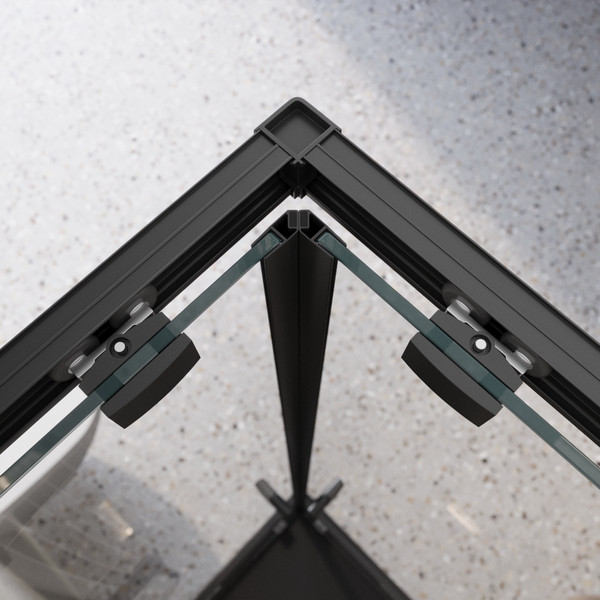 Душевой уголок BelBagno Luce-A-2-90-C-NERO