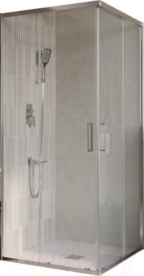 Душевой уголок BelBagno Luce-AH-2-100/80-C-Cr - фото