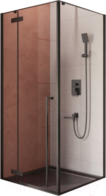 Душевой уголок Cezares Liner-A-1-90-C-NERO-L - фото