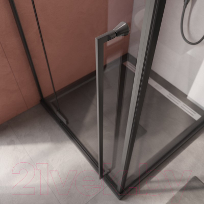 Душевой уголок Cezares Liner-A-1-90-C-NERO-L