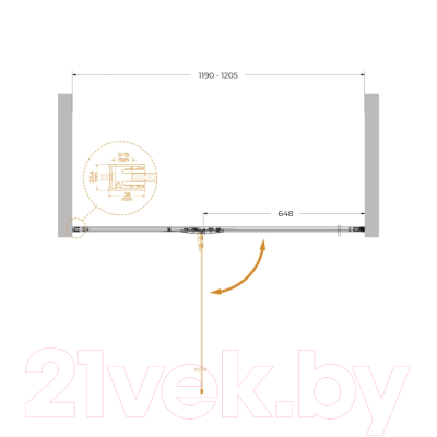 Душевая дверь Cezares Liner-B-12-120-C-Cr-L