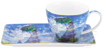 Чашка с блюдцем Elan Gallery Прогулка / 420621  - фото