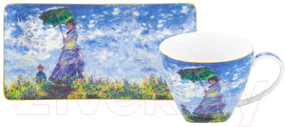 Чашка с блюдцем Elan Gallery Прогулка / 420621 