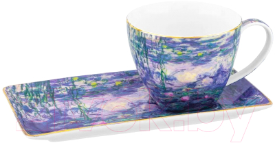 Чашка с блюдцем Elan Gallery Водяные лилии / 420623 