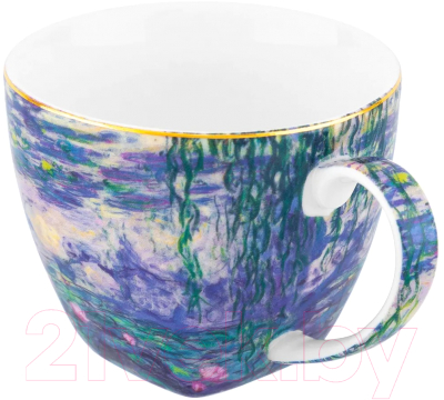 Чашка с блюдцем Elan Gallery Водяные лилии / 420623 