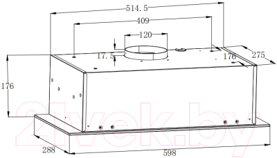 Вытяжка скрытая ZORG Platino 750 60 S