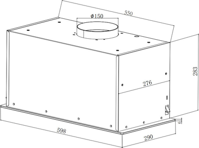 Вытяжка скрытая ZORG Star 1000 60 S-GC