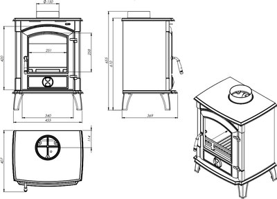 Печь-камин Nordflam Primo EKO