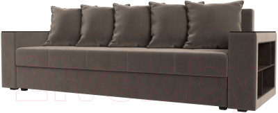 Диван Лига Диванов Дубай Лайт полки справа / 114366 - фото