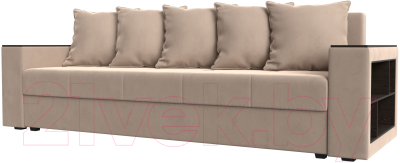 Диван Лига Диванов Дубай Лайт полки справа / 114369 - фото