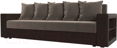 Диван Лига Диванов Дубай Лайт полки справа / 114374 - фото