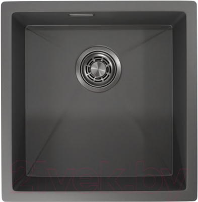 Мойка кухонная GRANULA GR-4445U (графит матовый) - фото