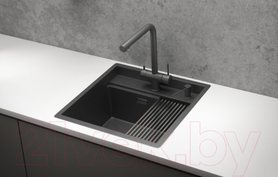 Мойка кухонная GRANULA KS-5051 (черный матовый)