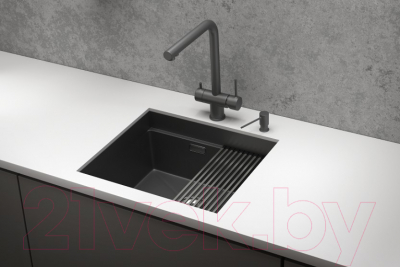 Мойка кухонная GRANULA KS-5045U (черный матовый)