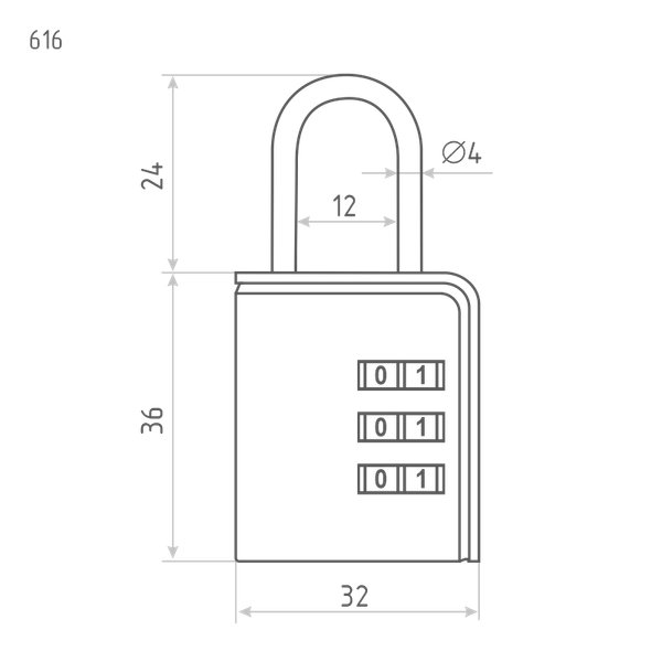 Замок для чемодана Нора-М 616