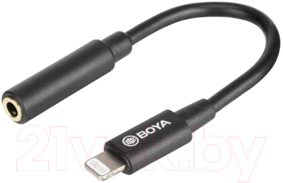 Кабель/переходник BOYA BY-K3 3.5 мм с TRRS на Lightning / 1633 - фото