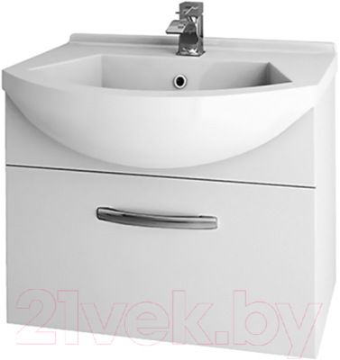 Тумба под умывальник Dreja ALFA 55 / 99.0305 (подвесная, белый глянец) - фото