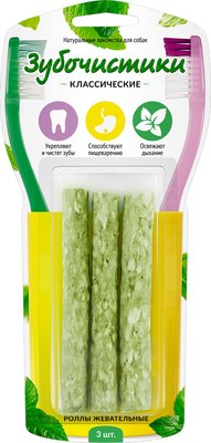 Лакомство для собак Деревенские лакомства Зубочистики Роллы жевательные - фото