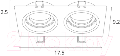 Точечный светильник Arte Lamp Tarf A2178PL-2BK