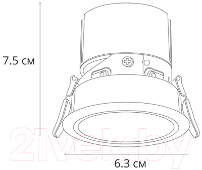 Точечный светильник Arte Lamp Scroll A3311PL-1WH