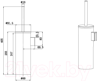 Ершик для унитаза Allen Brau Priority 6.31A09-BN / 313605