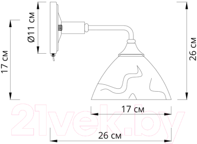 Бра Arte Lamp Matthew A5032AP-1BR