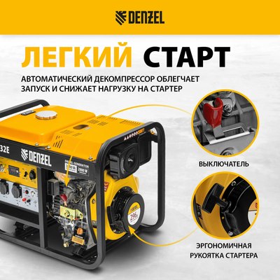 Дизельный генератор Denzel DES-32E (94412)