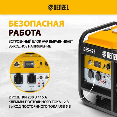 Дизельный генератор Denzel DES-32E (94412)