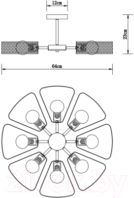 Люстра Arte Lamp Maasym A7044PL-8BK