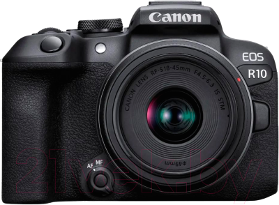 Беззеркальный фотоаппарат Canon EOS R10 Kit RF-S 18-45 IS STM / 5331C009 - фото
