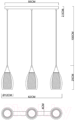 Люстра Arte Lamp Barry A7951SP-3BK
