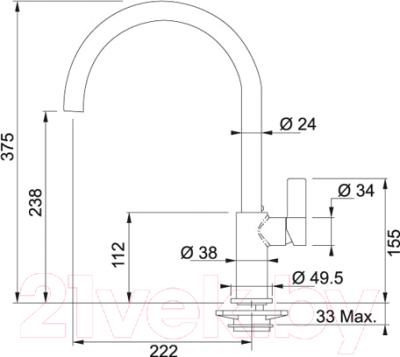 Смеситель Franke Ambient 115.0296.781