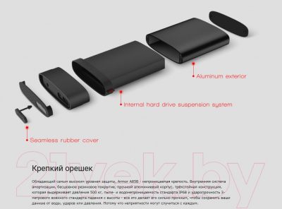 Внешний жесткий диск Silicon Power Armor A85B 2TB (SP020TBPHD85BS3K)