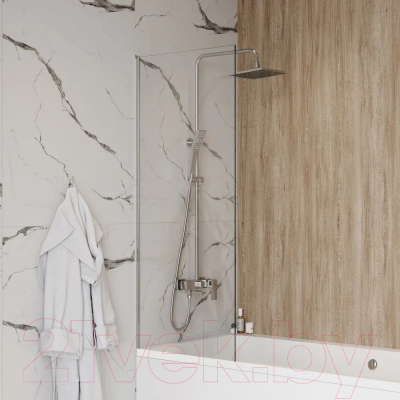 Стеклянная шторка для ванны Teymi Timo 60x140 / T00270