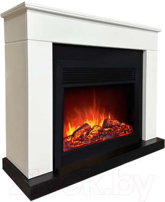 Каминокомплект Смолком Detroit MB/JUP/SYM26 Jupiter FX N Black (бьянко белый/черный) - фото