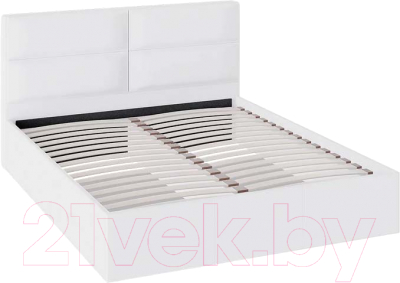 Двуспальная кровать ТриЯ Глосс СМ 319.01.02 с ПМ и заглушиной 160x200 - фото