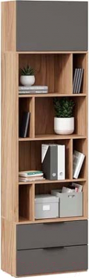 Стеллаж ТриЯ Порто ТД-393.07.20 Исп.2 (яблоня беллуно/графит софт) - фото