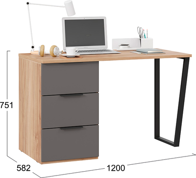 Письменный стол ТриЯ Порто СМ-393.15.011 с тумбой