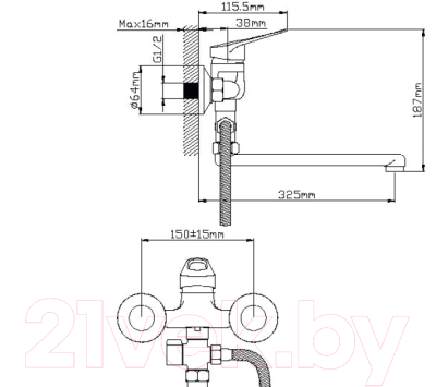 Смеситель Wisent WP21213