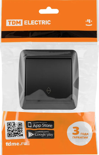 Выключатель TDM Селигер / SQ1818-0311 (графит)