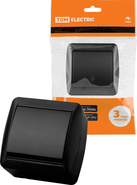 Выключатель TDM Селигер / SQ1818-0311 (графит)