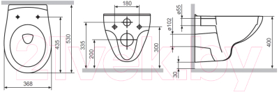 Унитаз подвесной Damixa Elder DX17c1700SC