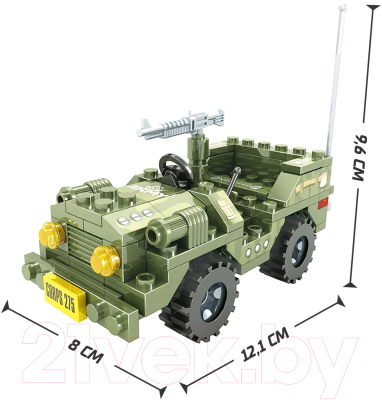 Конструктор Keyixing Военный джип 22404 / 460606