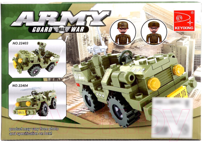 Конструктор Keyixing Военный джип 22404 / 460606